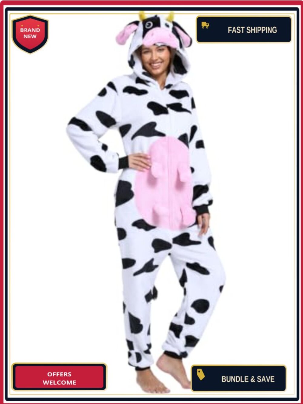 Adult Animal Onesie Pajama Halloween Costume Unisex One Piece Jumpsuit